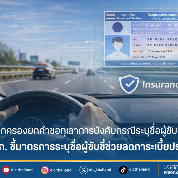 ศาลปกครองยกคำขอทุเลาการบังคับกรณีระบุชื่อผู้ขับขี่ 5 คน คปภ. ชี้มาตรการระบุชื่อผู้ขับขี่ช่วยลดภาระเบี้ยประกัน